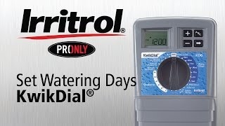 How to set up the Water Days on the Kwik Dial Controller [upl. by Thorlay]