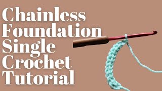 Crochet Tutorial Chainless Foundation Single Crochet LeftHanded [upl. by Perl]