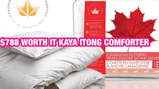 Comforter 🇨🇦 UNBOXING CANADIAN HUTTERITE WHITE GOOSE DOWN DUVET  REVIEW Travel Canadian Pinay [upl. by Amlez]