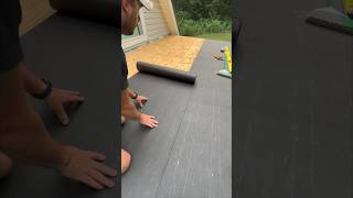 How I Installed Warrior Roofing Felt Roof Underlayment On New Porch Awning [upl. by Ariem]