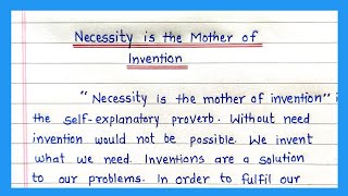 Explain the proverb Necessity is the Mother of invention  Necessity is the Mother of Invention [upl. by Flory]