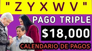 ZYXWV vs ABCD ¡CALENDARIO Pago Pensión Adultos Mayores Bienestar 6 mil 12 mil y 18 mil [upl. by Leaper]