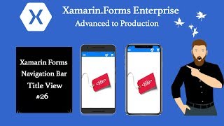 Xamarin forms Navigation Bar Title View Tutorial 26 [upl. by Fazeli]