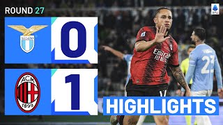 LAZIOMILAN 01  HIGHLIGHTS  THREE red cards as the Rossoneri edge Lazio  Serie A 202324 [upl. by Evelunn]