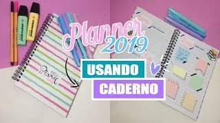 COMO FAZER UM PLANNER LINDO USANDO UM CADERNO SIMPLES [upl. by Reube]