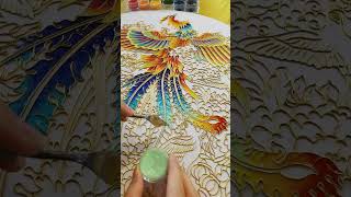 Cloisonne painting art 🖼️ cloisonne painting art handmade diy [upl. by Chung]