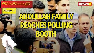 Abdullah Family Reaches Polling Booth Together To Cast Their Vote  NewsX [upl. by Uund]