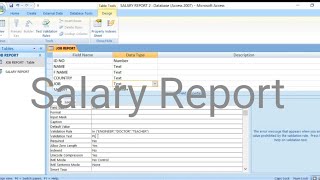 Salary Report formula in Ms Access [upl. by Nabala]