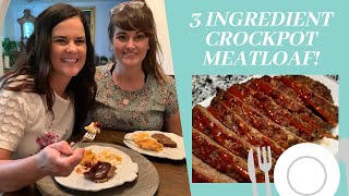 Super Easy and Delicious Crockpot Meatloaf using 3 Basic ingredients [upl. by Bev552]