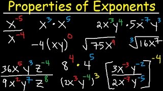 Properties of Exponents  Algebra 2 [upl. by Schreib]