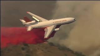 California wildfires update 2018 air tankers DC10 air tanker [upl. by Rimaj]