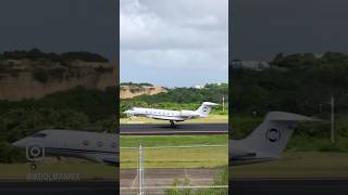 Gulfstream G600 landing in Antigua planespotting antigua [upl. by Hacker9]