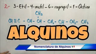 Nomenclatura de ALQUINOS bien fácil [upl. by Mccartan]