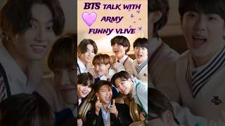 BTS talk with army funny vlive 😂😂 BTS funny Hindi dubbing shorts trending bts [upl. by Demodena]