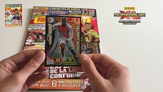 PANINI ADRENALYN LIGUE 1 CONFORAMA 20172018  OUVERTURE DU MAGAZINE PANINI FOOT N°1 [upl. by Einnahc733]