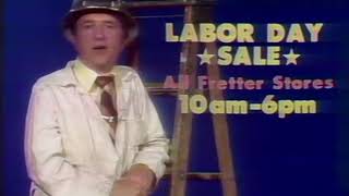 1976 Detroit Commercial Fretter Labor Day Sale w WXYZ promo [upl. by Katharyn]