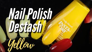 Sorting my Yellow Nail Polish destash nailpolish [upl. by Lora]