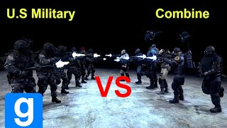 Gmod Military Vs Combine [upl. by Aitital]