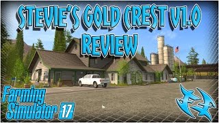 Farming Sim 17  Gold Crest Valley map by STEVIE V1001 review  xxfastfingersxx [upl. by Zilevi858]