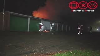 Brand in garageboxen Stadskanaal [upl. by Wildon]