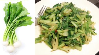 HOW TO COOK RADISH LEAVES Sauted Radish leaves easyrecipes radishgarnish [upl. by Rice672]