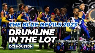 The Blue Devils 2023 Drumline  In the Lot  DCI Houston [upl. by Pirri540]