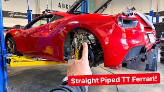 WHAT A 10000 FERRARI 488 STRAIGHT PIPE EXHAUST SOUNDS LIKE LOUD [upl. by Harald]