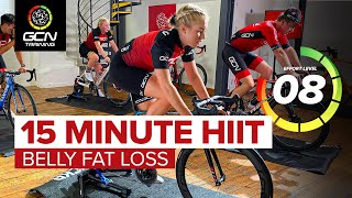 15 Min HIIT Cardio Indoor Cycling Workout  Belly Fat Loss Exercise [upl. by Aleyak]