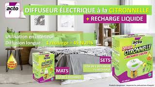 Diffuseur électrique citronnelle  ACTO [upl. by Uranie]