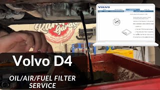 Volvo 20 Diesel Oil Service  AirFuel Filter Change V40 and other models [upl. by Ibor]