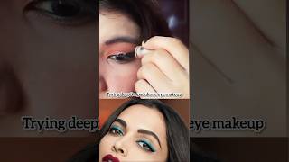 Trying deepika padukone eye makeup [upl. by Ackerley104]