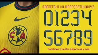 Tipografia Club America 2024 free download Club America Font 2024 Fonte Club America 2024 [upl. by Anayit]