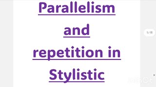 Parallelism and repetition device in stylistic radhikatripathi5396 linguistics stylistics [upl. by Aicilaanna]