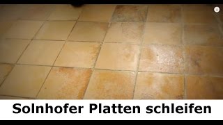 ✅✅ Solnhofer Platten  Marmorboden reinigen schleifen polieren und aufarbeiten  Steindoktor ✅✅ [upl. by Leumek]