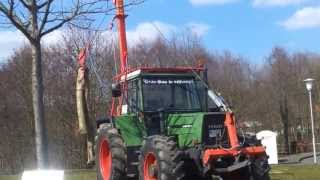 MAXWALD Kleinseilbahn mit Endmast auf Fendt Favorit 614 LSA Turbomatik [upl. by Hannahc]