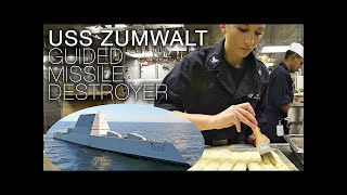 Life Aboard USS Zumwalt Stealth Destroyer US NAVY2017 [upl. by Novikoff]