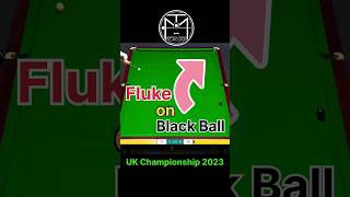 Fluke on Black Ball in UK Championship 2023 [upl. by Lenoj]