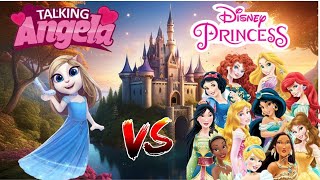 Talking Angela vs Disney Princesses  Ultimate Showdown [upl. by Gaulin506]