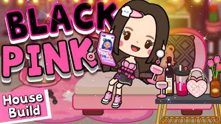 Miga World BLACKPINK 🖤💖🏡HOUSE DESIGN FREE HOUSE  Black and pink DECORATIONSMiga town tocaboca [upl. by Lyons]