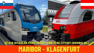 Cab Ride Maribor  Klagenfurt Drava ValleyampKoralm RailwaySlovenia Austria train drivers view 4K [upl. by Belayneh]