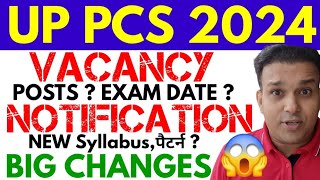 UPPSC 2024 VacancyDetail NotificationPosts EXAM DATE CUTOFFEligibilitySyllabusPatternAGEEWS [upl. by Oriane703]