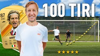 🎯⚽️ 100 TIRI CHALLENGE MASSIMO AMBROSINI ex MILAN  Quanti Goal Segnerà su 100 tiri [upl. by Lunseth754]