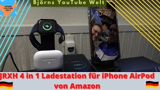 JRXH Ladestation 4 in 1 für Apple Iphone Watch Ipad iPod Android Qi Laden Endlich Ordnung Ladegeräte [upl. by Eibbed]