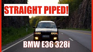 BMW E36 328i STRAIGHTPIPE [upl. by Enelrad]