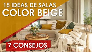 👌 15 Ideas de SALAS de COLOR BEIGE que tienes que ver😲  SALAS BIEN DECORADAS con el color Beige✔️ [upl. by Jdavie]