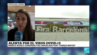 Informe desde Barcelona El costo por la cancelación del Mobile World Congress no ha sido calculado [upl. by Ariik]