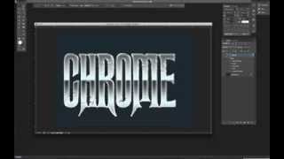 Easy Chrome Effect on Text Photoshop Tutorial [upl. by Yssac629]