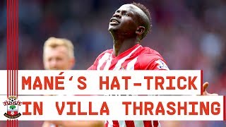 CLASSIC MATCH  Sadio Mané scores fastest Premier League hattrick [upl. by Airdnalahs]