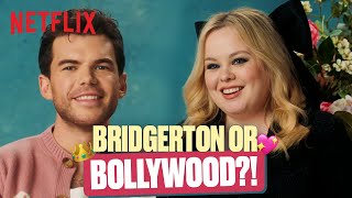 Guessing The Plot Bridgerton OR Bollywood ❤️ Ft Luke Newton amp Nicola Coughlan  Netflix India [upl. by Ludovika298]