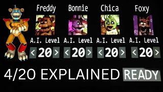 FNaF 1 420 mode best strategy explained [upl. by Iderf]